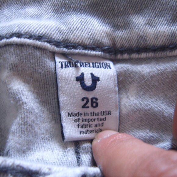 Like New Excellent Condition True Religion Women Super T Jeans sz 26 Made in USA - Picture 5 of 5
